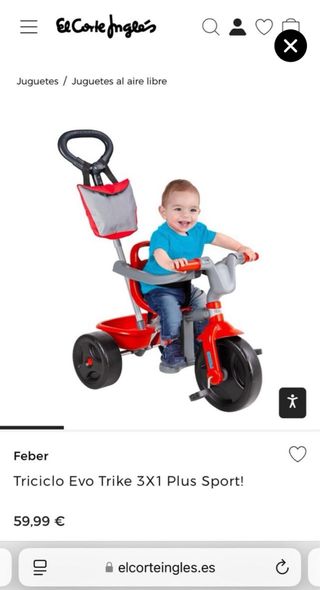 Triciclo Feber Evo Trike 3X1 Plus Sport