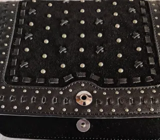 Bolso piel Zara negro