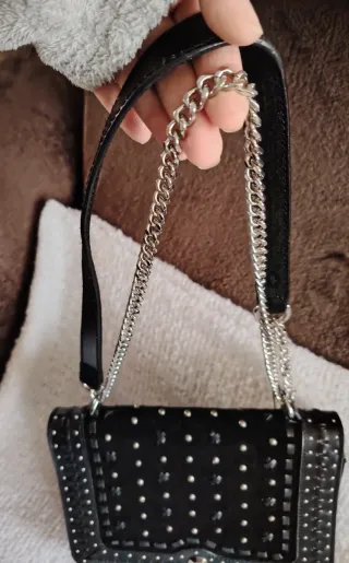 Bolso piel Zara negro