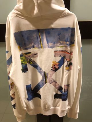 Felpa Off-White con cappuccio e zip completa