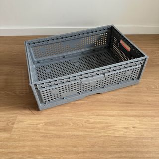 2 Cajas Plegables de Plástico Grises