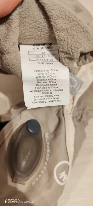 Guantes Quechua Niños Beige/Negro