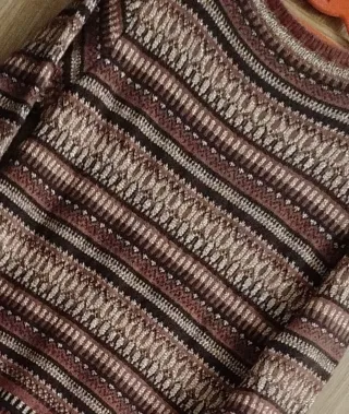 Chaqueta punto mujer varios tonos marrón/dorado