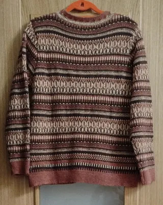 Chaqueta punto mujer varios tonos marrón/dorado