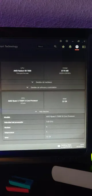 PC Gamer Ryzen 5 7500F Gigabyte (Escucho ofertas)