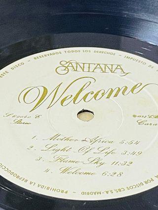 Vinilo SANTANA - Welcome 33rpm CBS, 1973