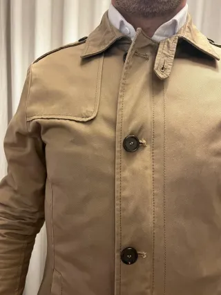 Chaquetón Zara Hombre Camel Talla L