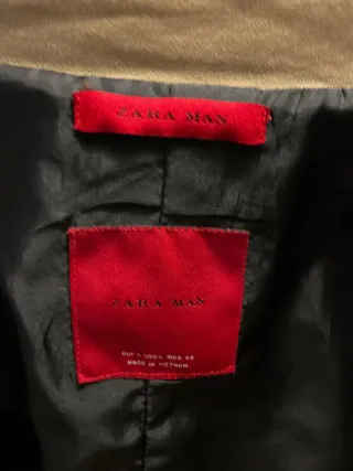 Chaquetón Zara Hombre Camel Talla L