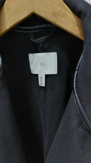 Abrigo borreguito negro H&M TS