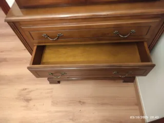 Mueble de entrada madera y cristal