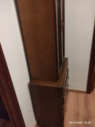 Mueble de entrada madera y cristal