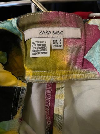 Vestido floral multicolor talla S, ZARA