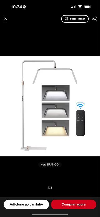 Candeeiro de estética branco