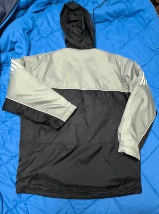 Chaquetón Adidas Retro Vintage Negro Gris