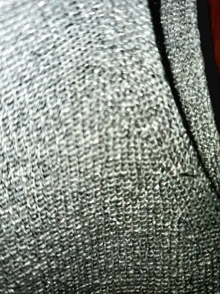 Top Lurex Gris Perla Metalizado Talla 38