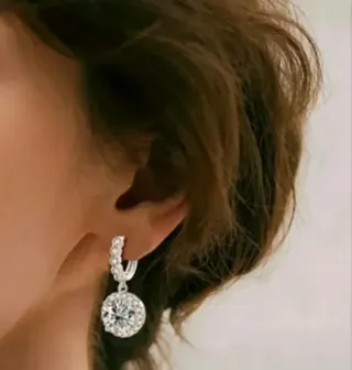 Pendientes Plata 4CT Moissanita