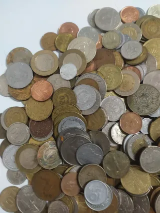 Lote 2 kilos monedas mundiales