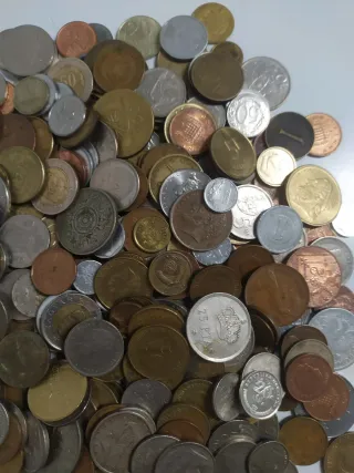 Lote 2 kilos monedas mundiales