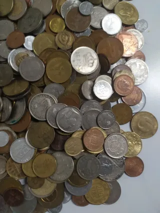 Lote 2 kilos monedas mundiales