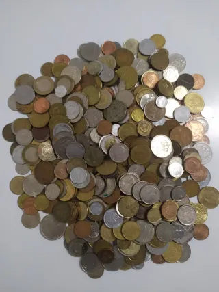 Lote 2 kilos monedas mundiales