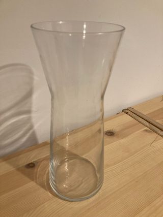 Jarrón de cristal redondo