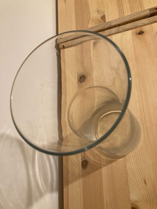 Jarrón de cristal redondo