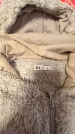 Sudadera peluche gris talla L