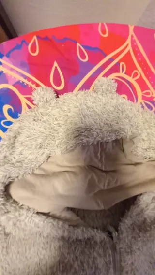 Sudadera peluche gris talla L