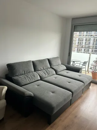 SOFÁ CAMA IKEA NEGRO/GRIS