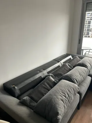 SOFÁ CAMA IKEA NEGRO/GRIS