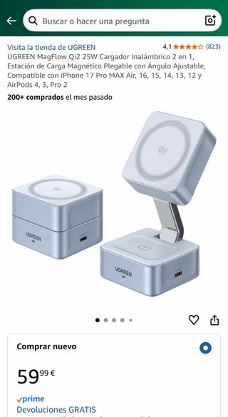 UGREEN MagFlow Base Carga 25W NUEVA