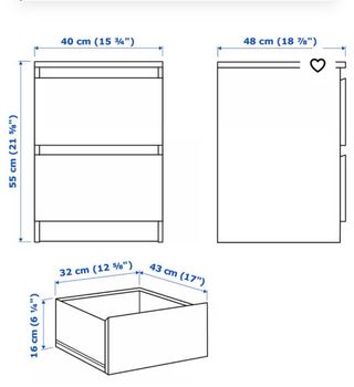 Mesitas de noche Ikea blancas
