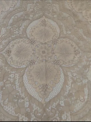 Copriletto matrimoniale in puro lino di Burano