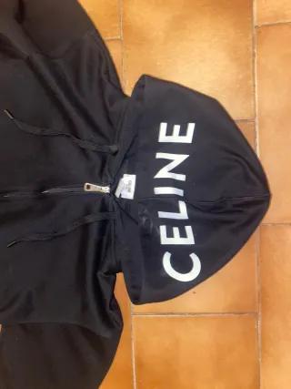Felpa con cappuccio Celine nera
