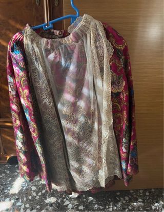 Vestido de fallera niña (6-8 años) y zapatos