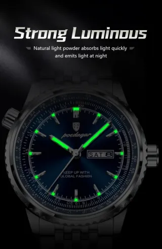 Reloj POEDAGAR Hombre Esfera Azul Acero