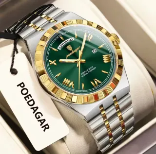 Reloj POEDAGAR Hombre Oro y Verde