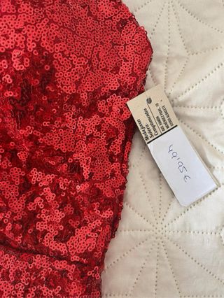Vestido lentejuelas rojo sin estrenar