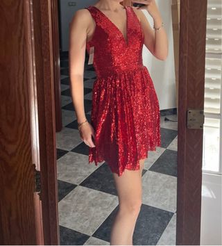 Vestido lentejuelas rojo sin estrenar