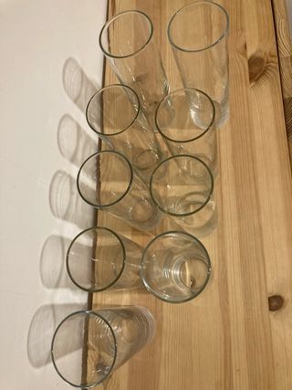 Vasos de cristal tubo 2 medidas, 16cm y 18cm