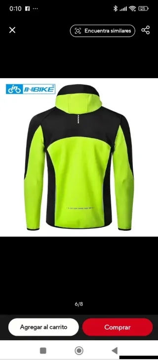 Chaqueta térmica negra y amarilla