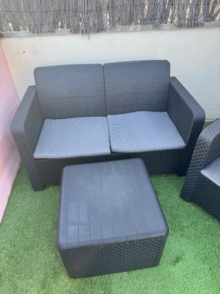 Set di divani da esterno per 4 persone