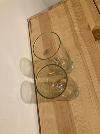 2 Vasos Tubo Zara Home Cristal 15cm