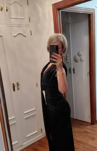 Vestido largo fiesta negro