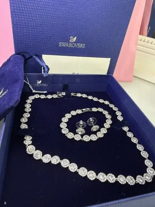 Conjunto Swarovski angelic plata