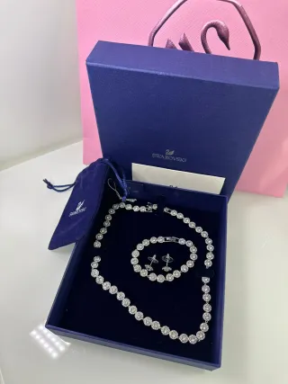 Conjunto Swarovski angelic plata