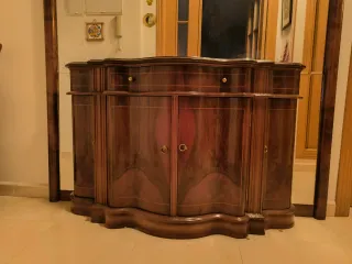 Recibidor y espejo de madera