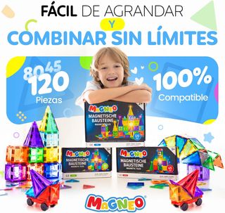 Bloques Construcción Magnéticos 80 Piezas
