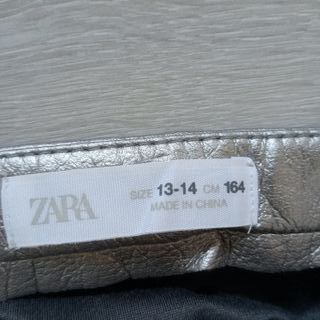 Falda Zara tablas metalizada T. 13/14