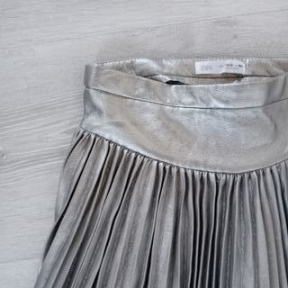 Falda Zara tablas metalizada T. 13/14